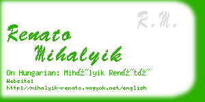 renato mihalyik business card